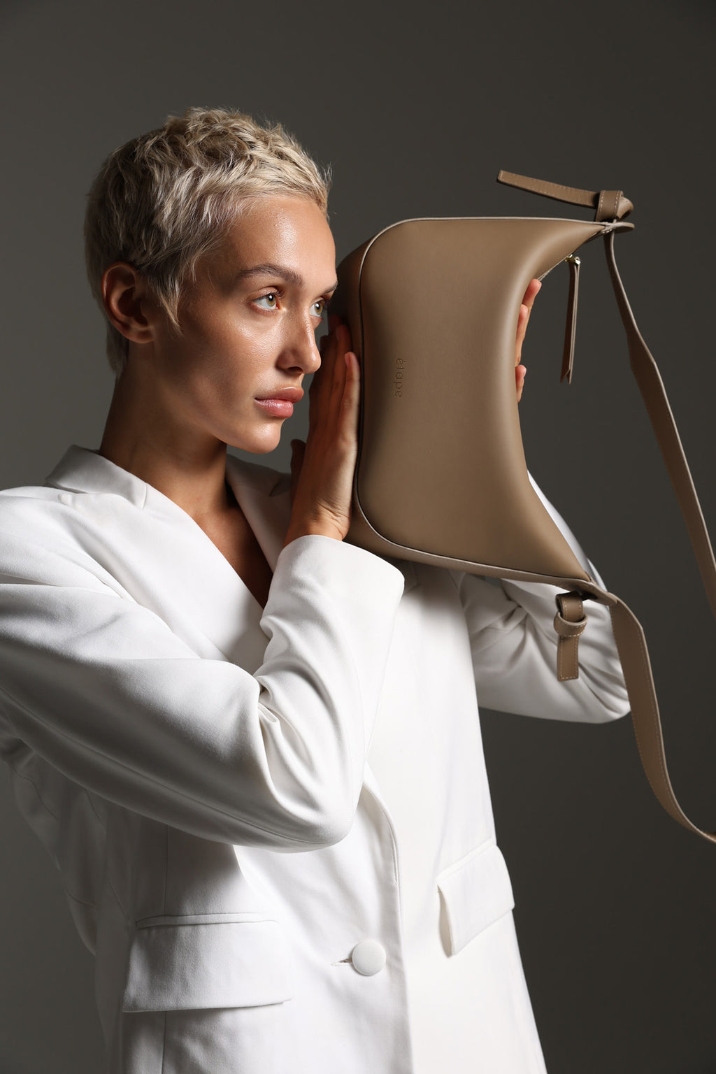 Leather bag Etape Croissant Grande Lait Nappa