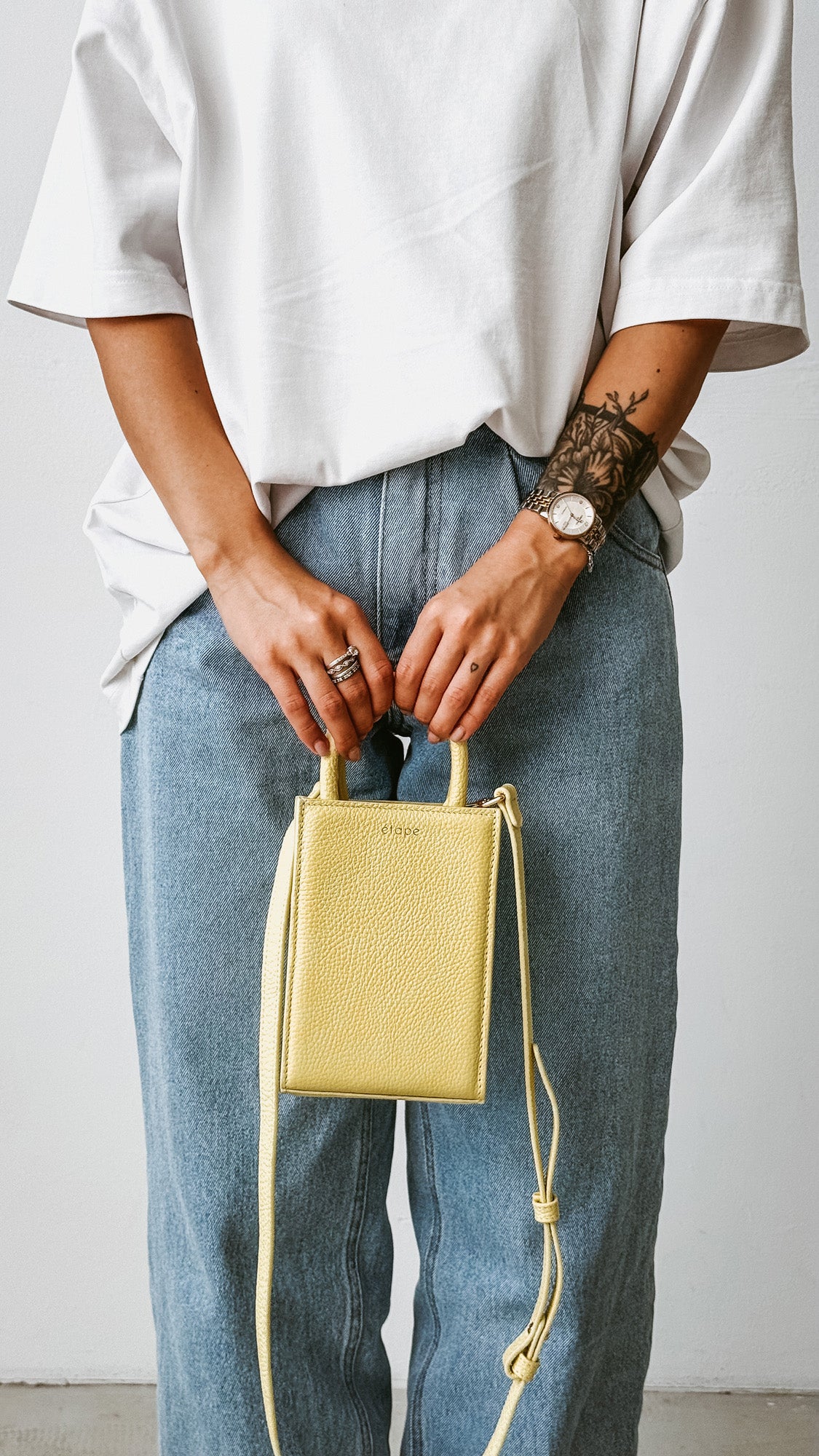 Leather bag Etape MIMI BAG Lemon