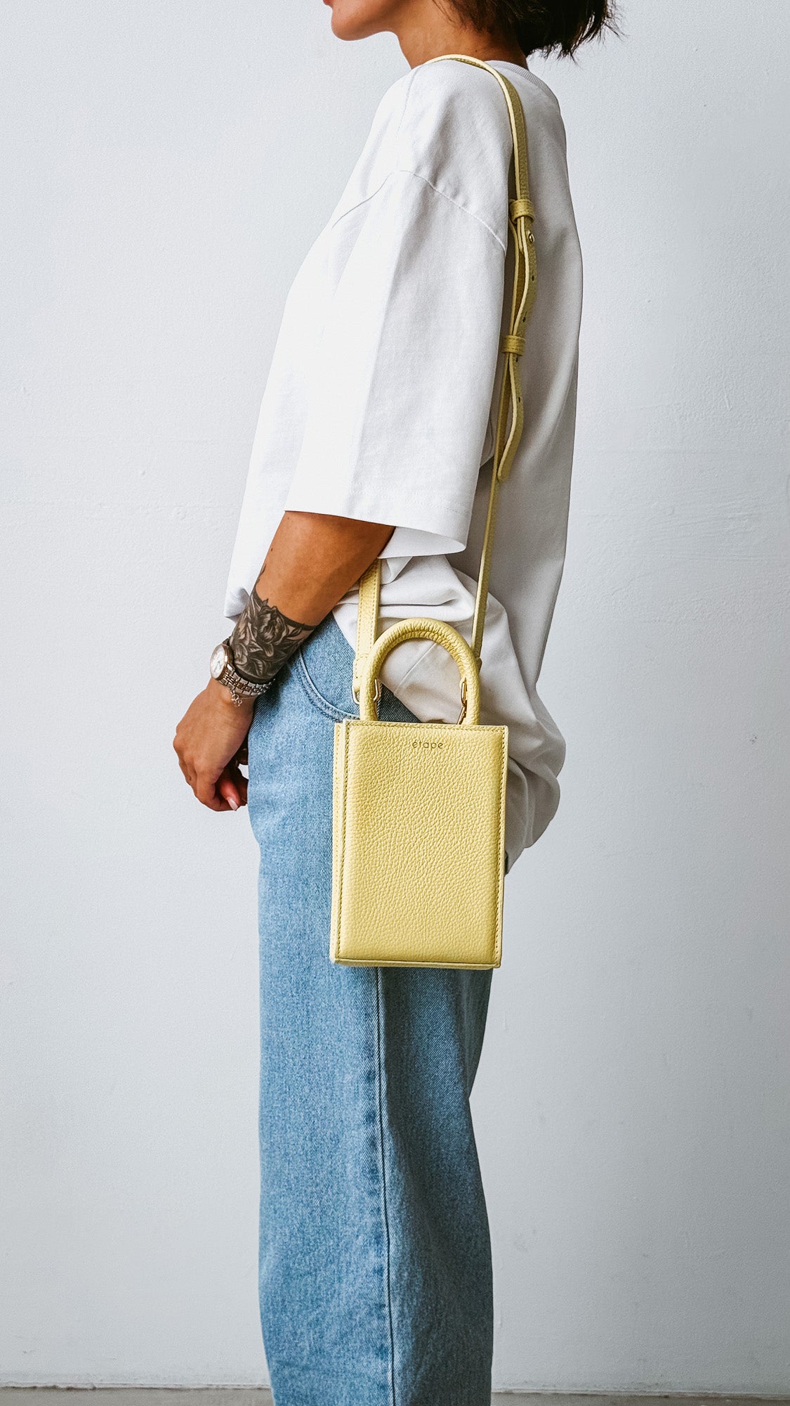 Leather bag Etape MIMI BAG Lemon