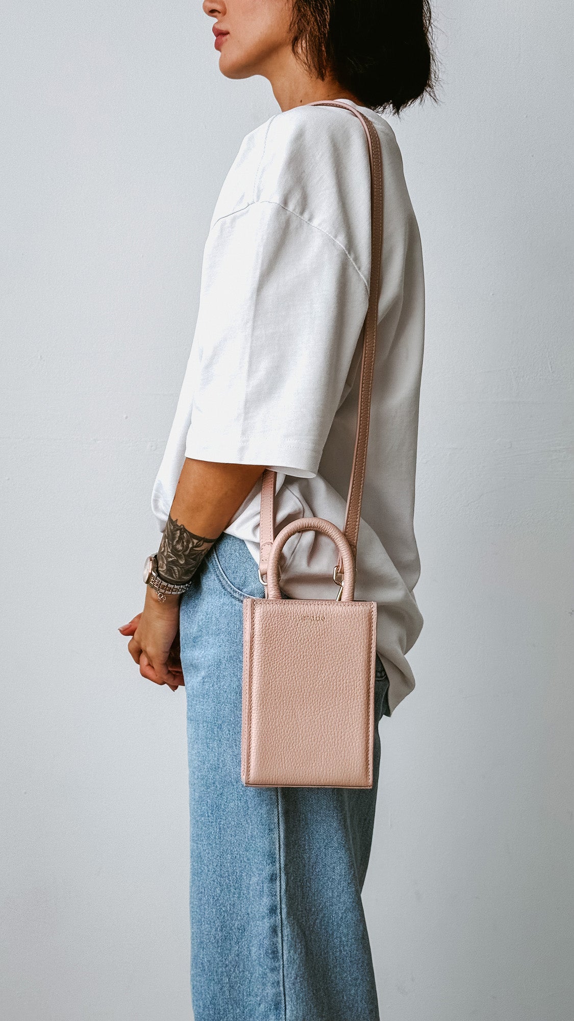 Leather bag Etape MIMI BAG Powder