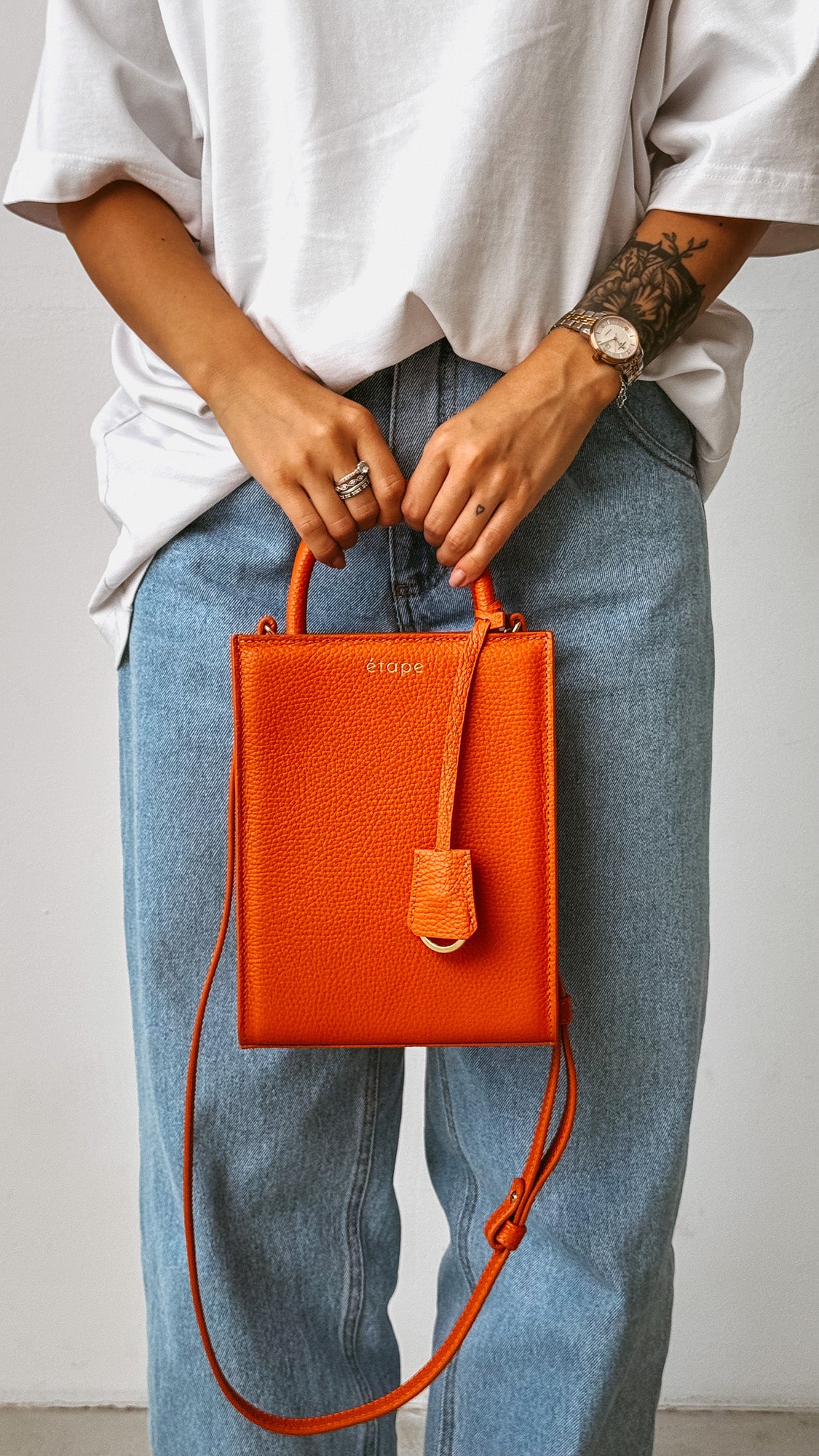 Leather bag Etape TOY BAG 888 Orange