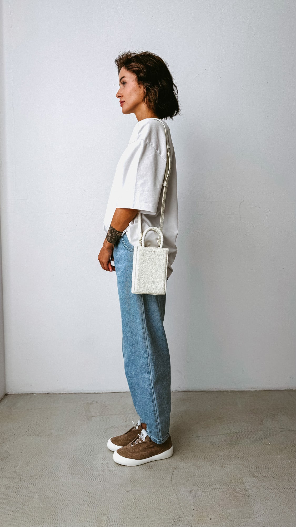 Leather bag Etape MIMI BAG White