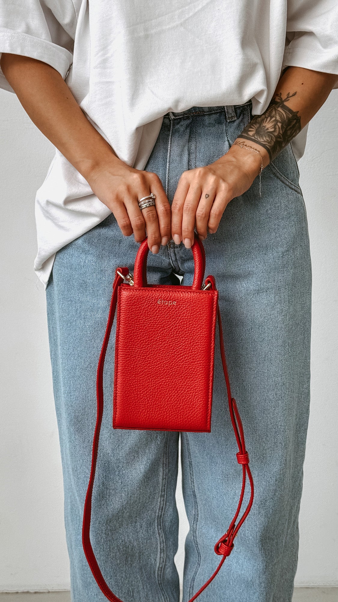 Leather bag Etape MIMI BAG Scarlet