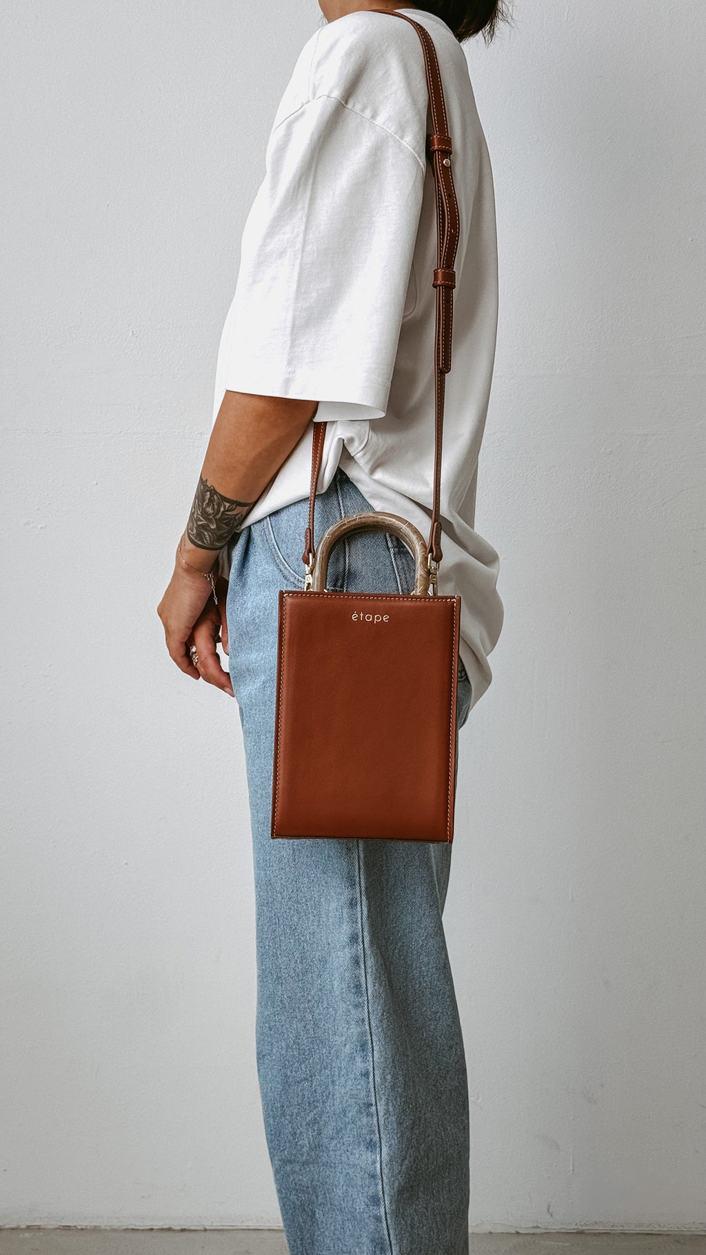Leather bag Etape MIMI MAX Brandy Limited Edition