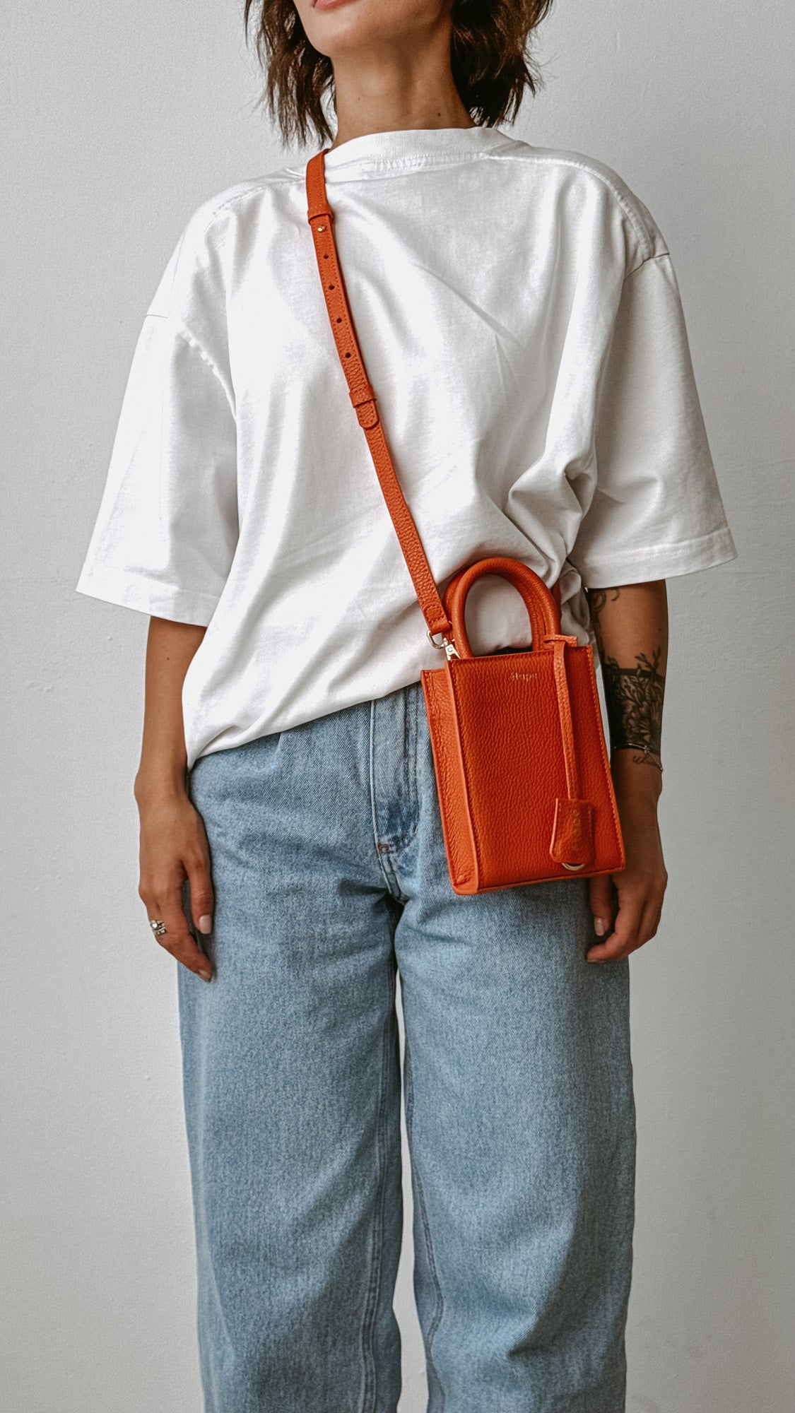 Leather bag Etape MIMI BAG Coral