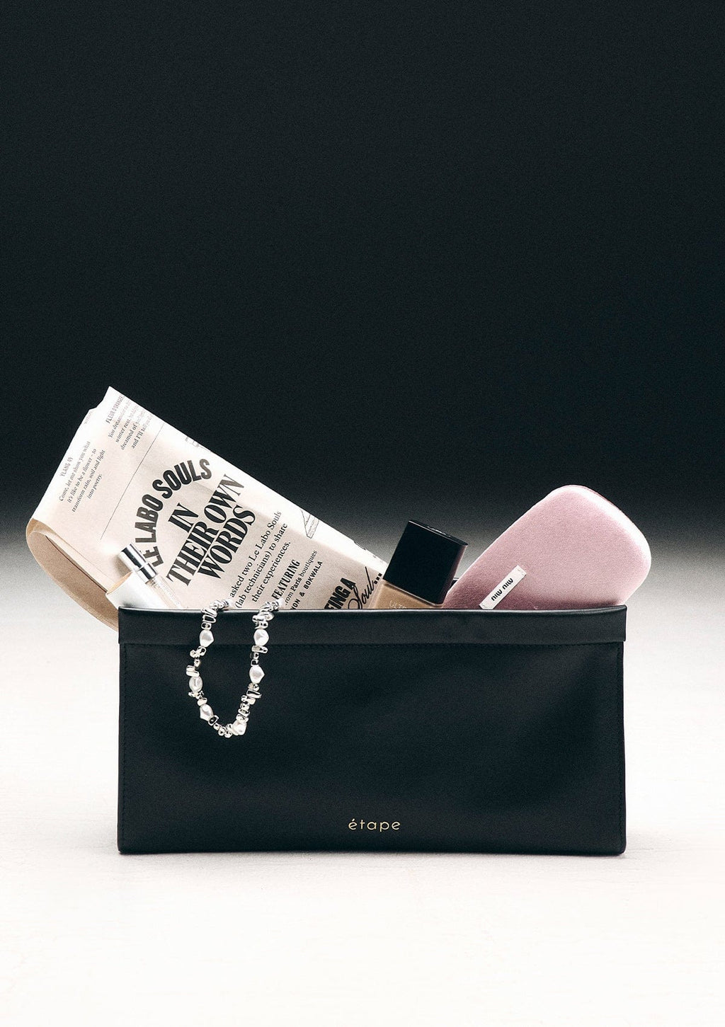 Leather bag Etape L’Arc Black Nappa