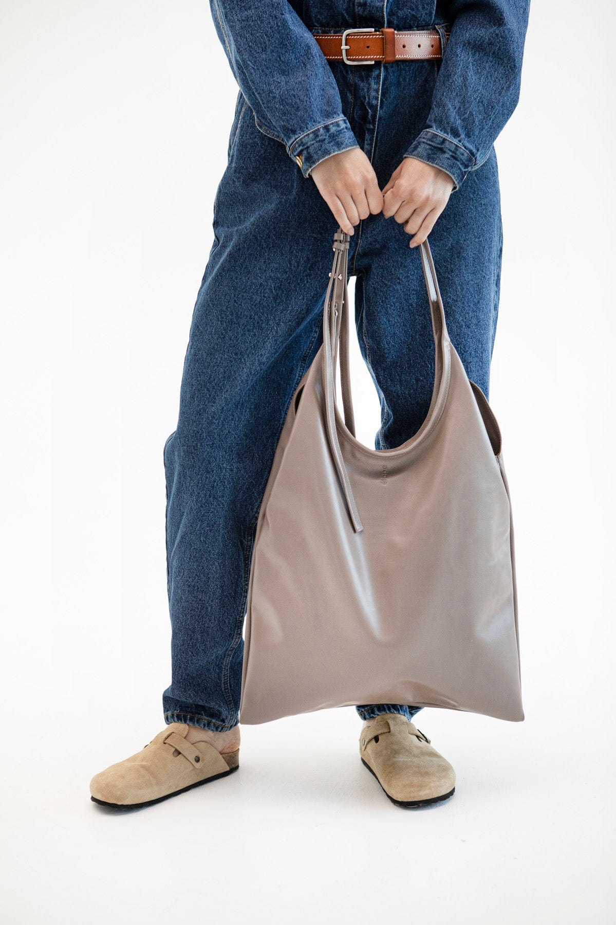 Leather bag Etape La Poche Grand 0017 Cappuccino