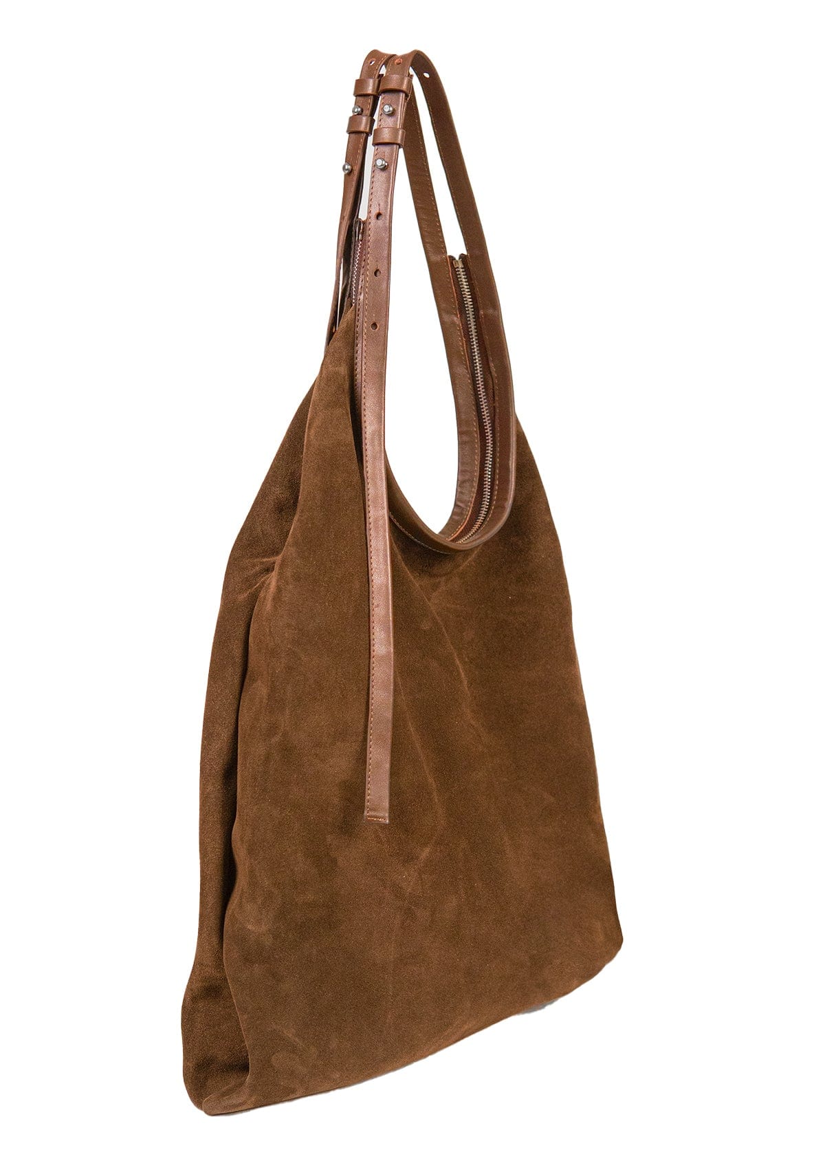 Suede bag Etape La Poche Grand Suede Chocolate