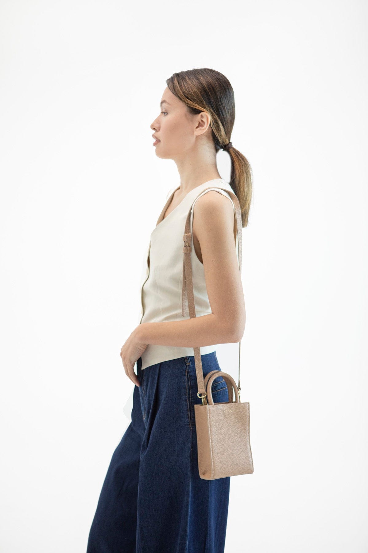 Leather bag Etape MIMI BAG Sand