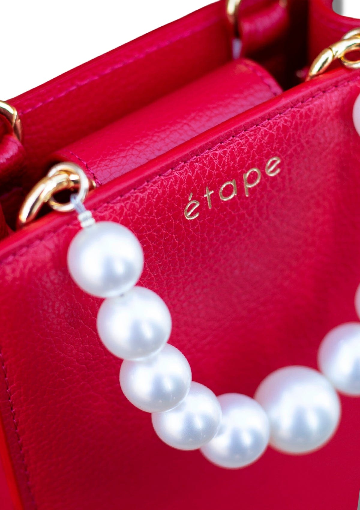 Leather bag Etape MIMI MAX Pearl Red