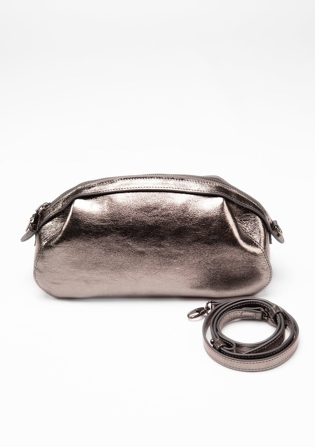Leather bag Etape Venice Argentum Glitter