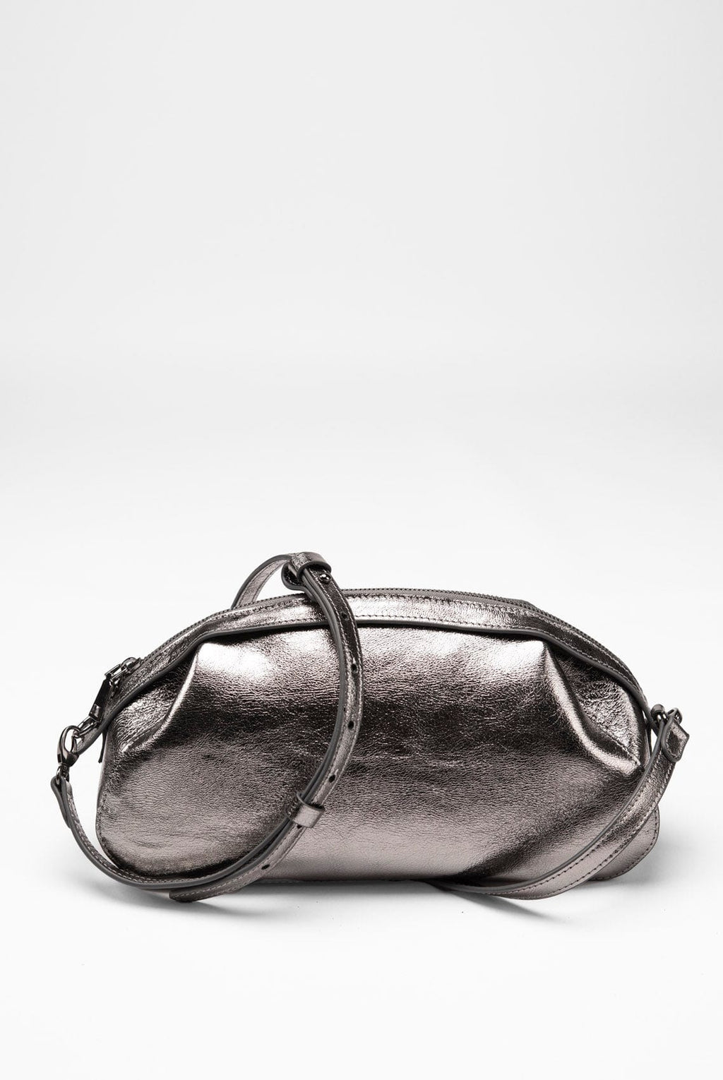Leather bag Etape Venice Argentum Glitter