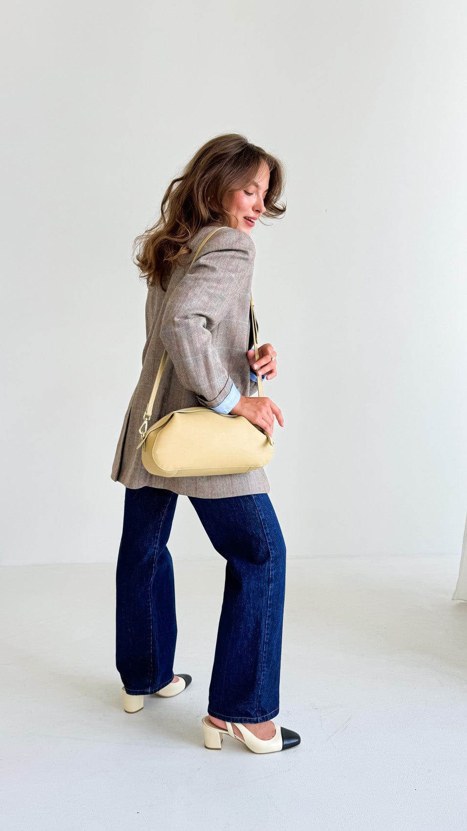 Leather bag Etape Venice Banana Nappa