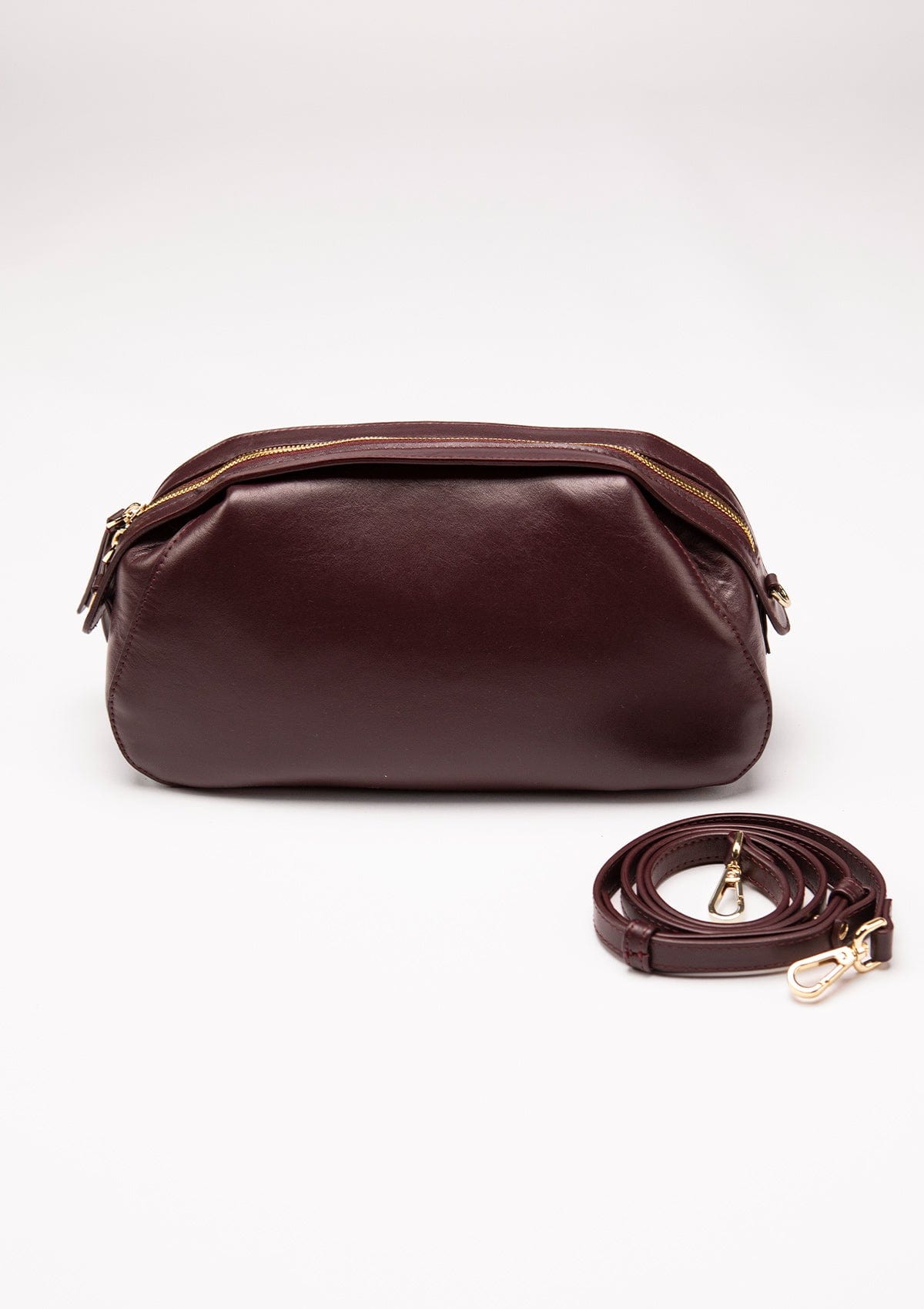 Leather bag Etape Venice Burgundy Nappa