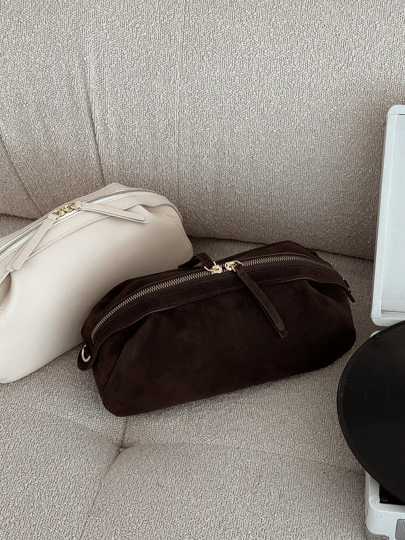 Suede bag Etape Venice Chocolate Suede
