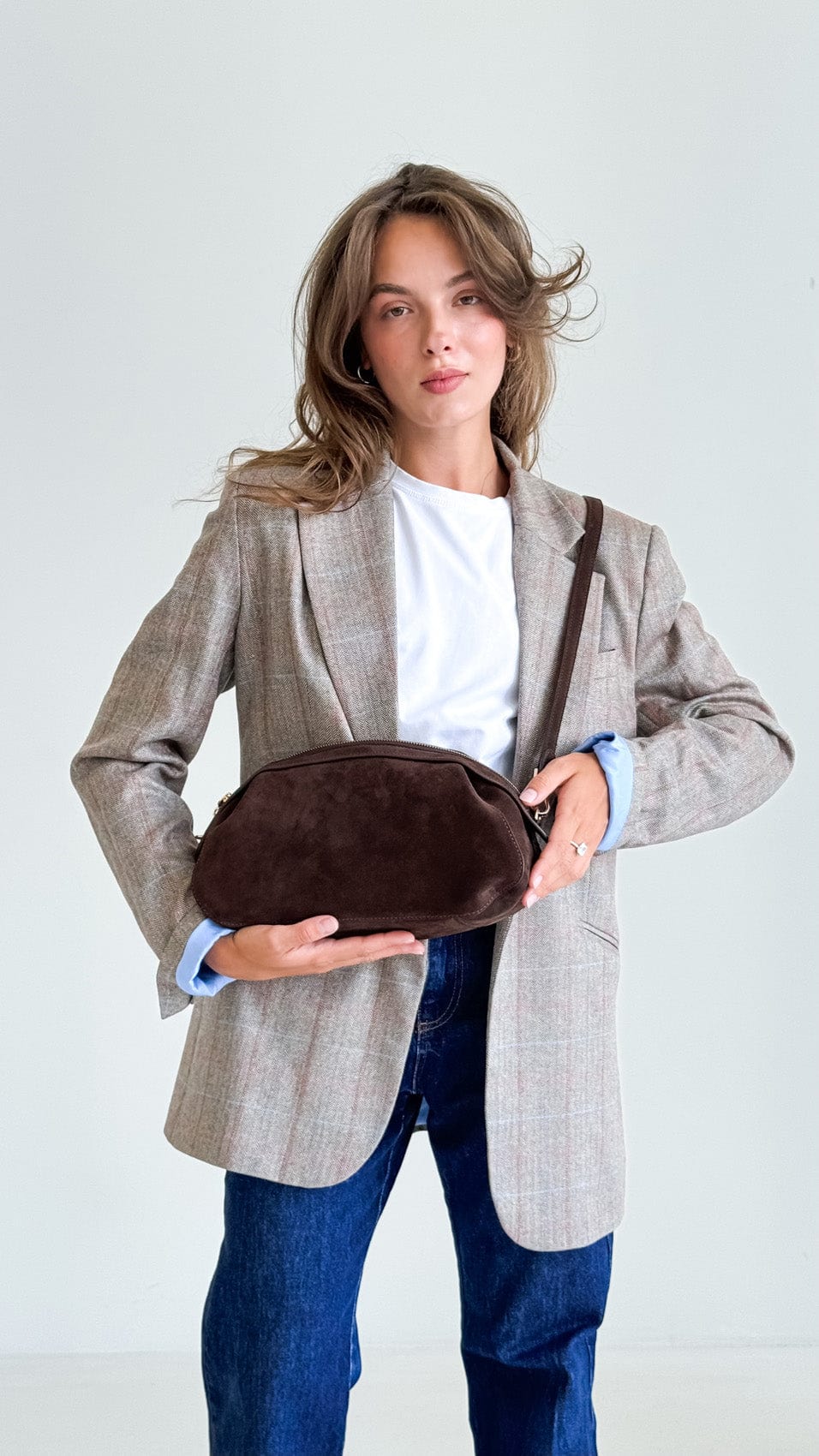 Suede bag Etape Venice Chocolate Suede