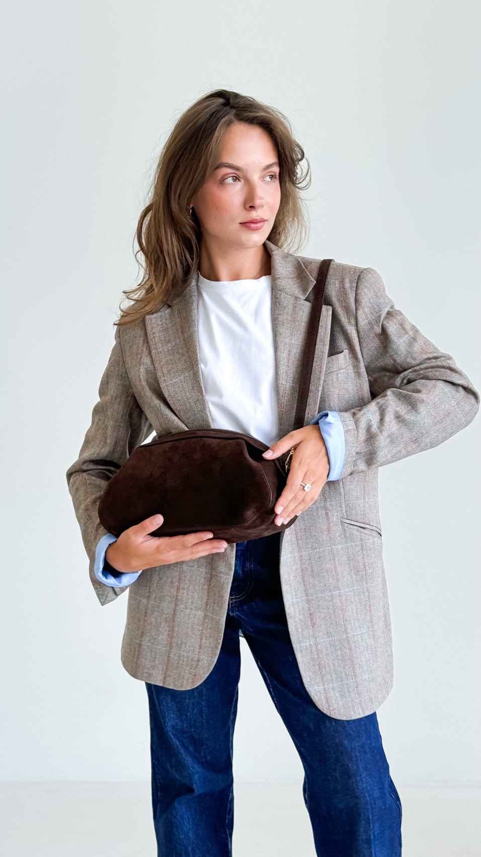 Suede bag Etape Venice Chocolate Suede