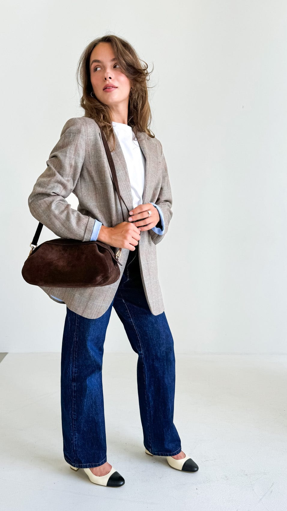 Suede bag Etape Venice Chocolate Suede