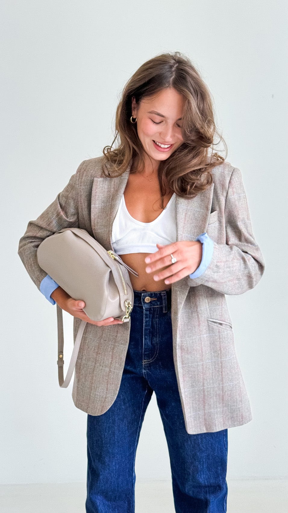 Leather bag Etape Venice Latte Nappa