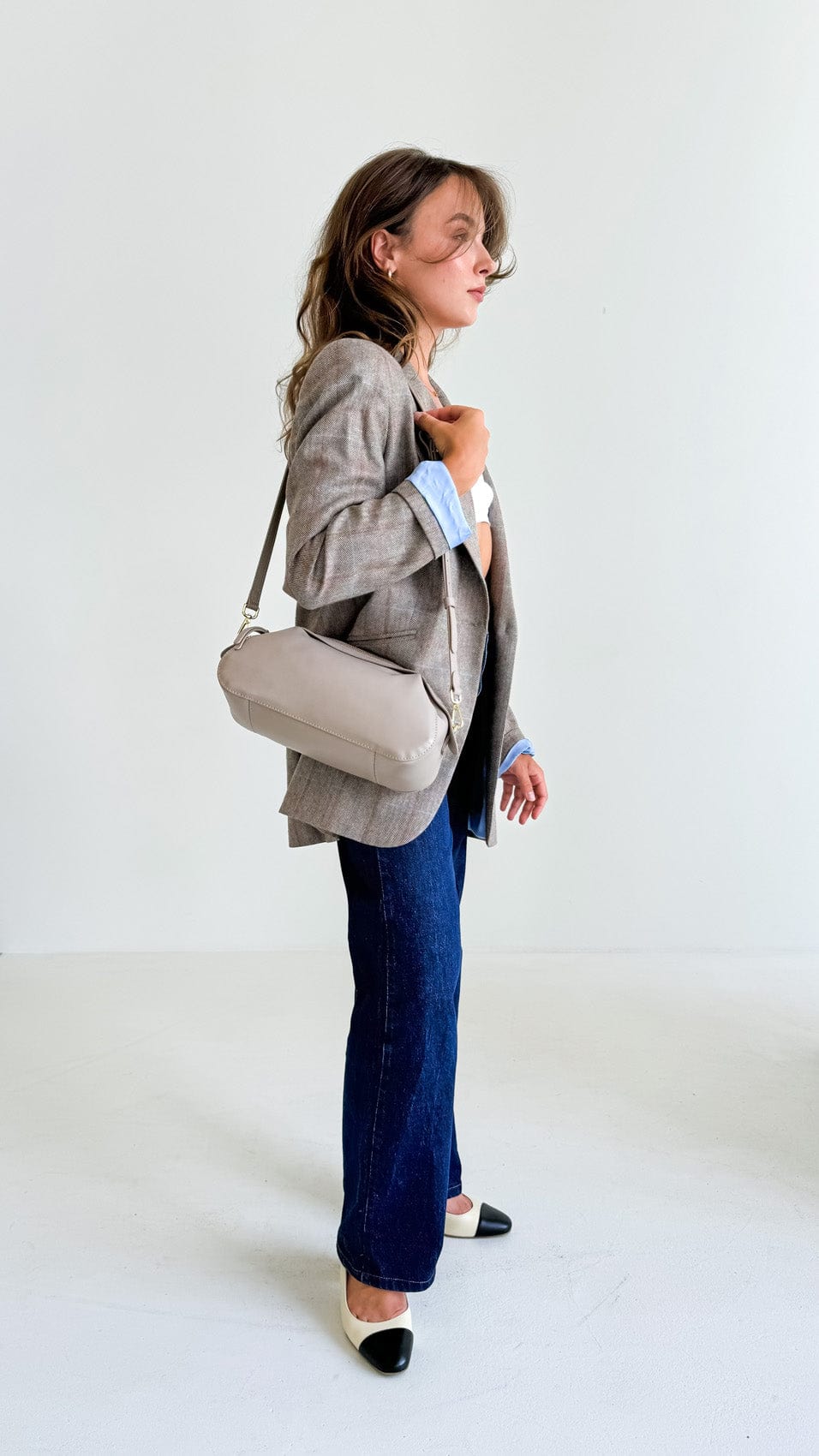 Leather bag Etape Venice Latte Nappa