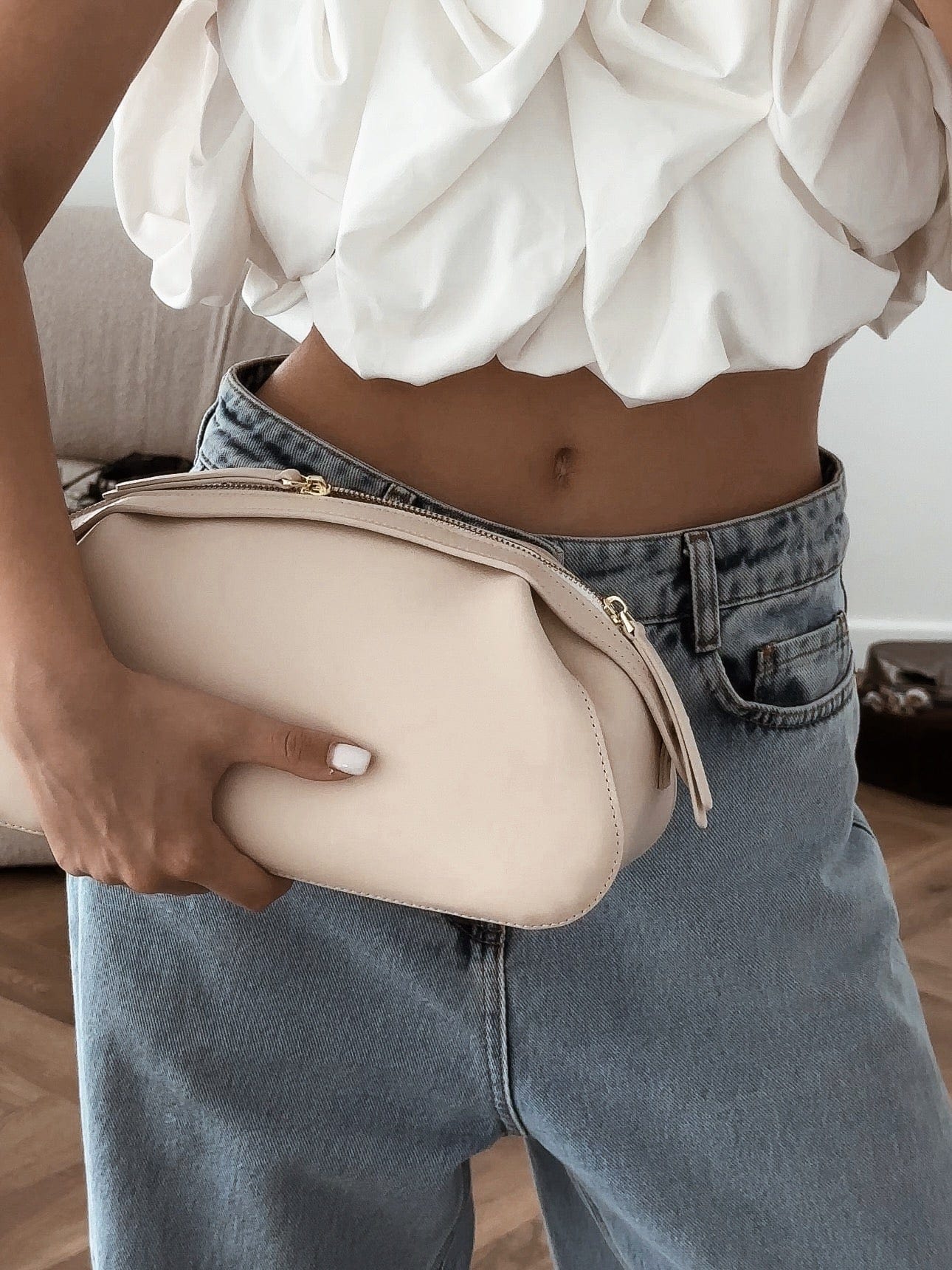 Leather bag Etape Venice Milk Nappa