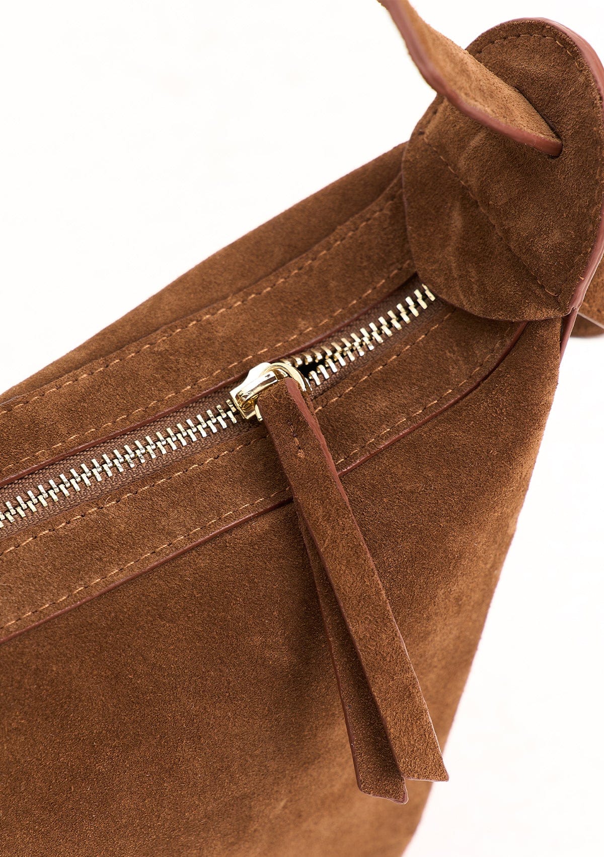 Suede bag Etape Croissant Grande Chocolate Suede