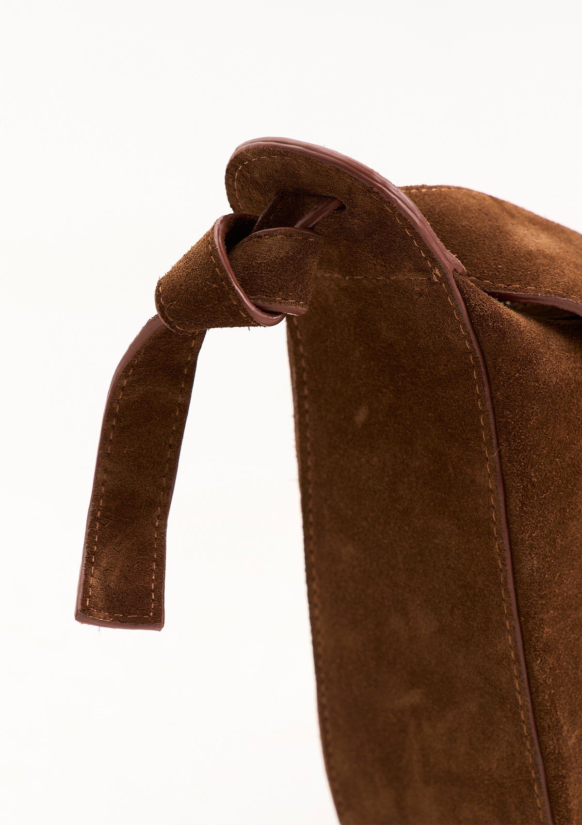 Suede bag Etape Croissant Grande Chocolate Suede