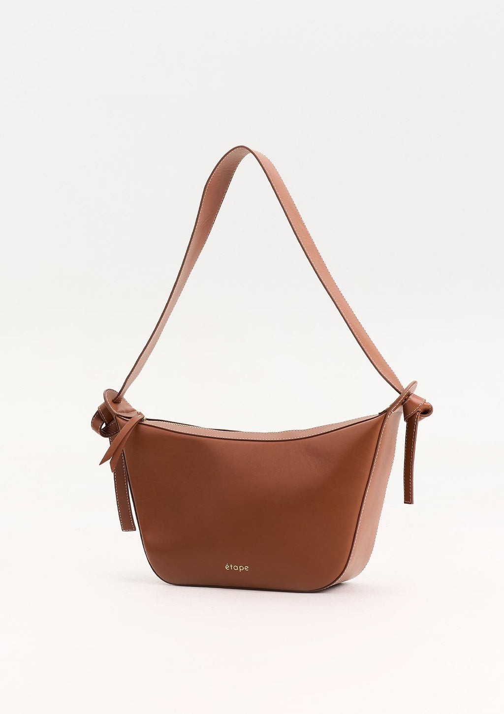 Leather bag Etape Croissant Grande Cognac Nappa