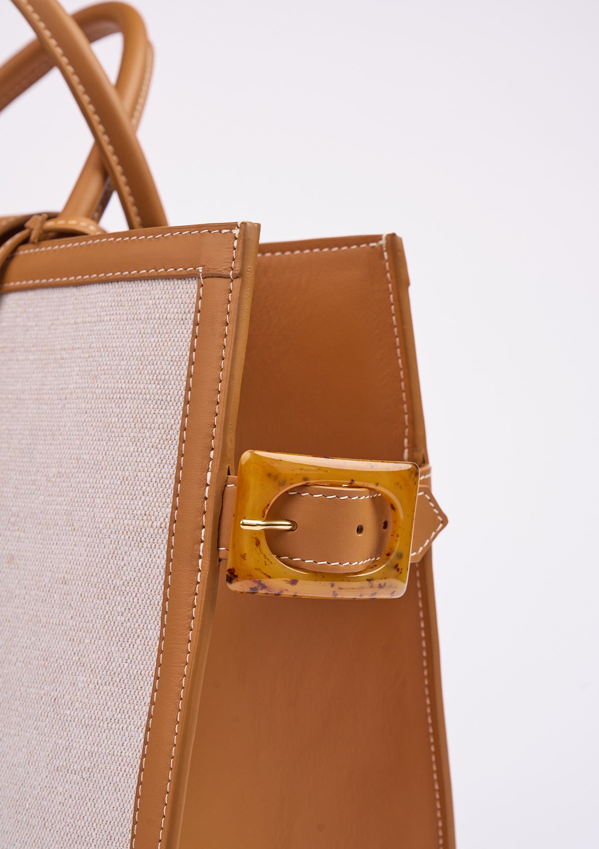 Canvas/Leather Bag Etape Portofino Grande Canvas Wallnut