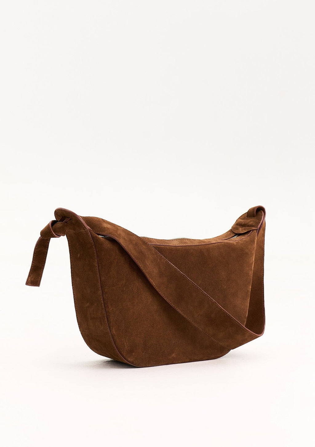 Suede bag Etape Croissant Grande Chocolate Suede